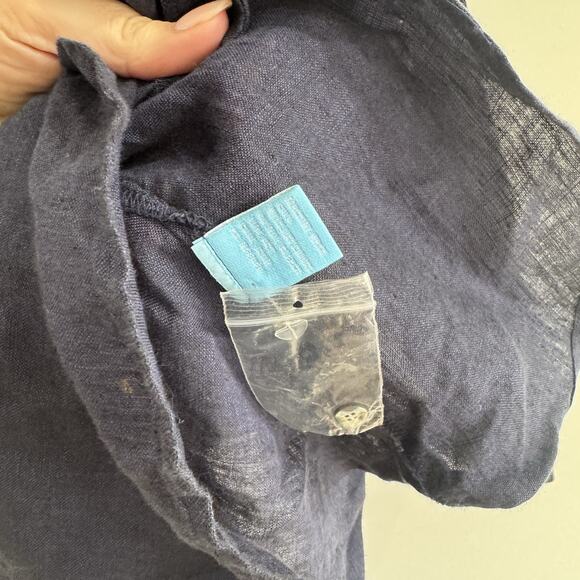 J. McLaughlin Navy Blue Fallon Linen Popover Oversized Tunic Small NWOT - Picture 3 of 4